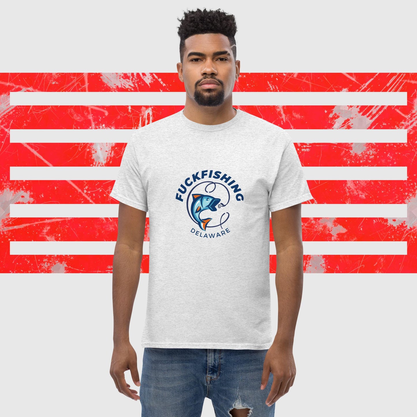 PREMIUM T-SHIRT AMERICAN FISHERMAN FUCKFISHING DELAWARE ASH FRONT - https://firstamerican.shop/