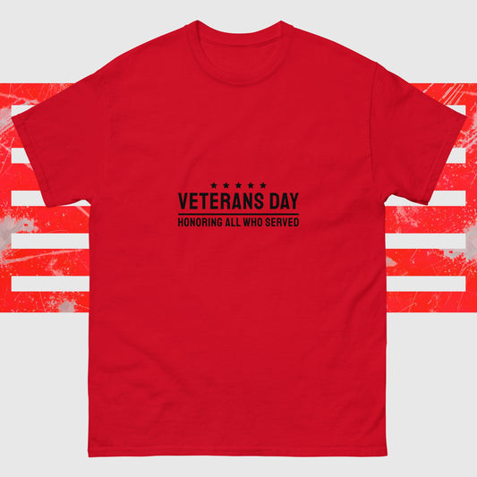 PATRIOTIC MENS T-SHIRT VETERANS DAY RED FRONT - www.firstamericanstore.com