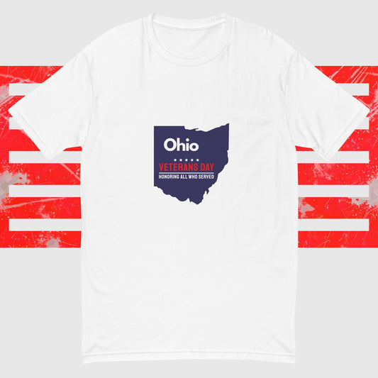 PATRIOTIC T_SHIRT FOR VETERANS DAY OHIO FOR PROUD AMERICAN WHITE FRONT - www.firstamericanstore.com