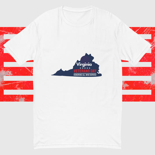PATRIOTIC T-SHIRT FOR VETERANS DAY VIRGINIA FOR PROUD AMERICAN WHITE FRONT - www.firstamericanstore.com