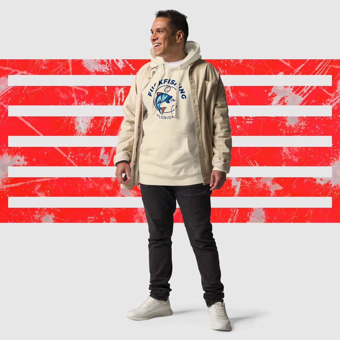 HOODIE AMERICAN FISHERMAN FUCKFISHING FLORIDA BONE FRONT - https://firstamerican.shop/