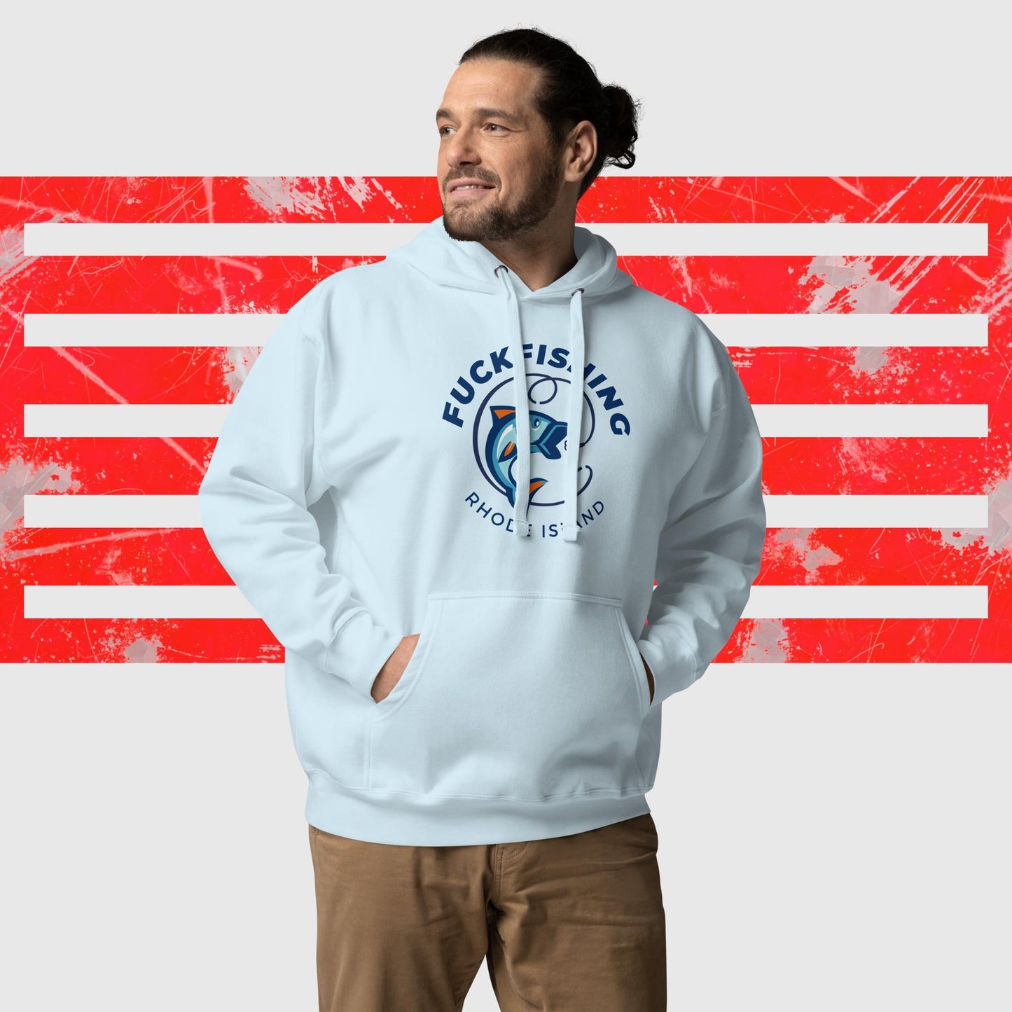 HOODIE AMERICAN FISHERMAN FUCKFISHING RHODE ISLAND SKY BLUE FRONT - https://firstamerican.shop/