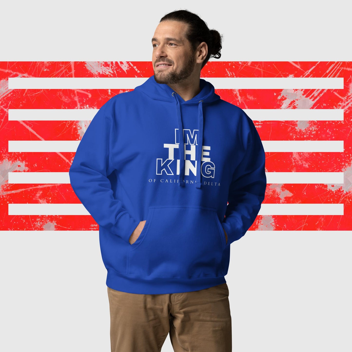 HOODIE AMERICAN FISHERMAN THE KING OF CALIFORNIA DELTA ROYAL FRONT - https://firstamerican.shop/