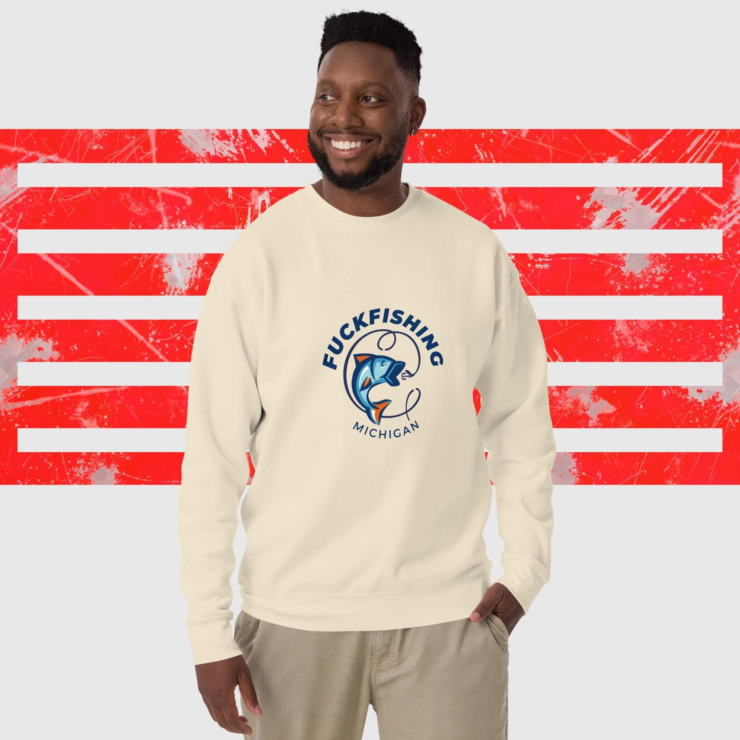 PREMIUM SWEATSHIRT AMERICAN FISHERMAN FUCKFISHING MICHIGAN BONE FRONT - https://firstamerican.shop/