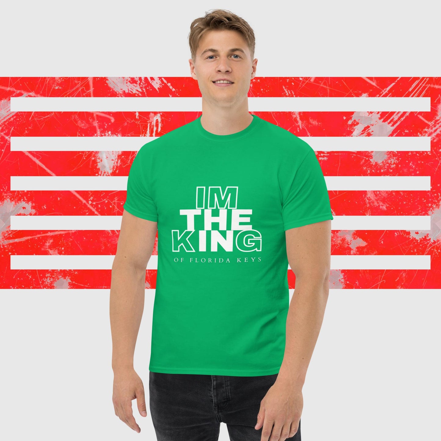 MENS AMERICAN FISHERMAN T-SHIRT THE KING OF FLORIDA KEYS