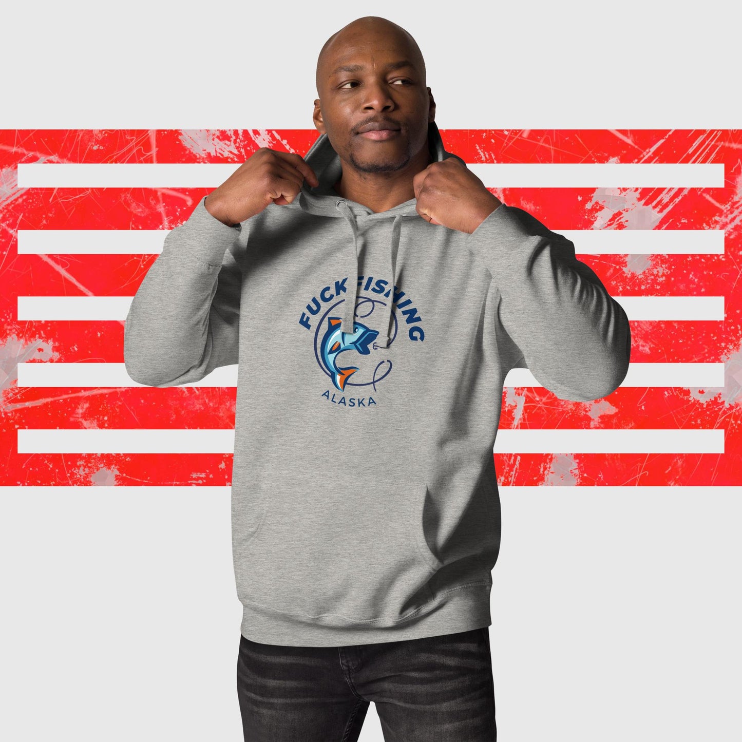 HOODIE AMERICAN FISHERMAN FUCKFISHING ALASKA