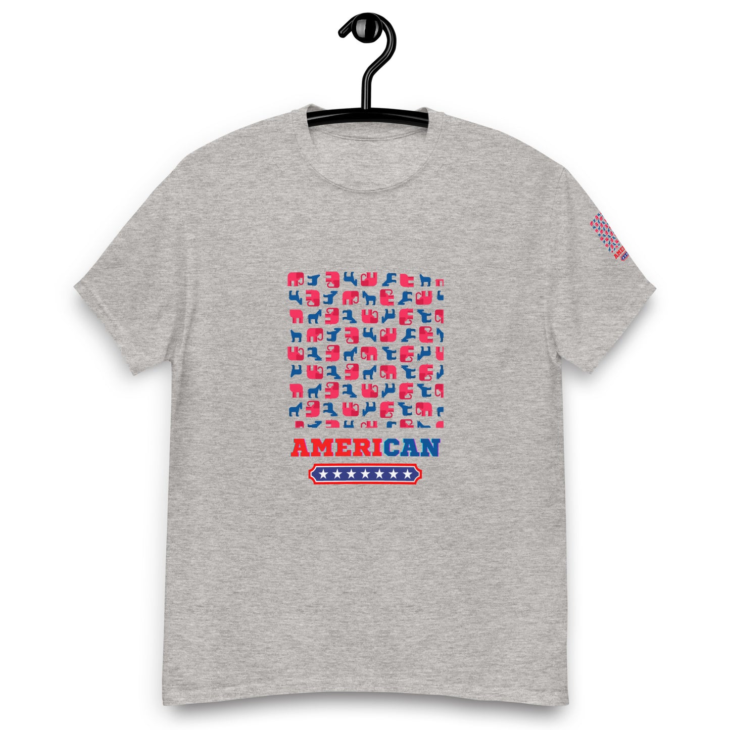 AMERICAN STYLE T–SHIRT "ELEPHANT - THEMED" GREY FRONT - www.firstamericanstore.com