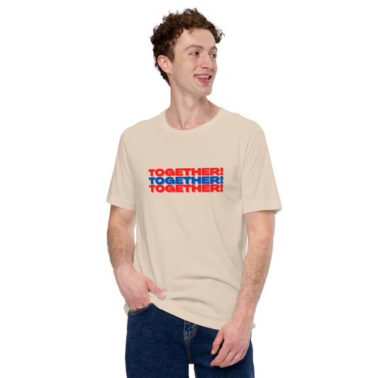 UNISEX T-SHIRT "TOGETHER" SOFT CREAM FRONT - www.firstamericanstore.com